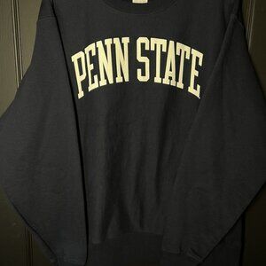Vintage Penn State Crewneck Mens L Navy Blue Champion Reverse Weave Sweatshirt
